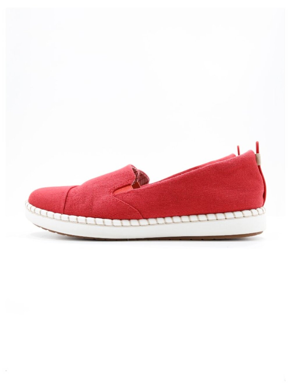 Clarks Cloudsteppers Step Claw Red Canvas Flat Slip On Shoes - Women's 11